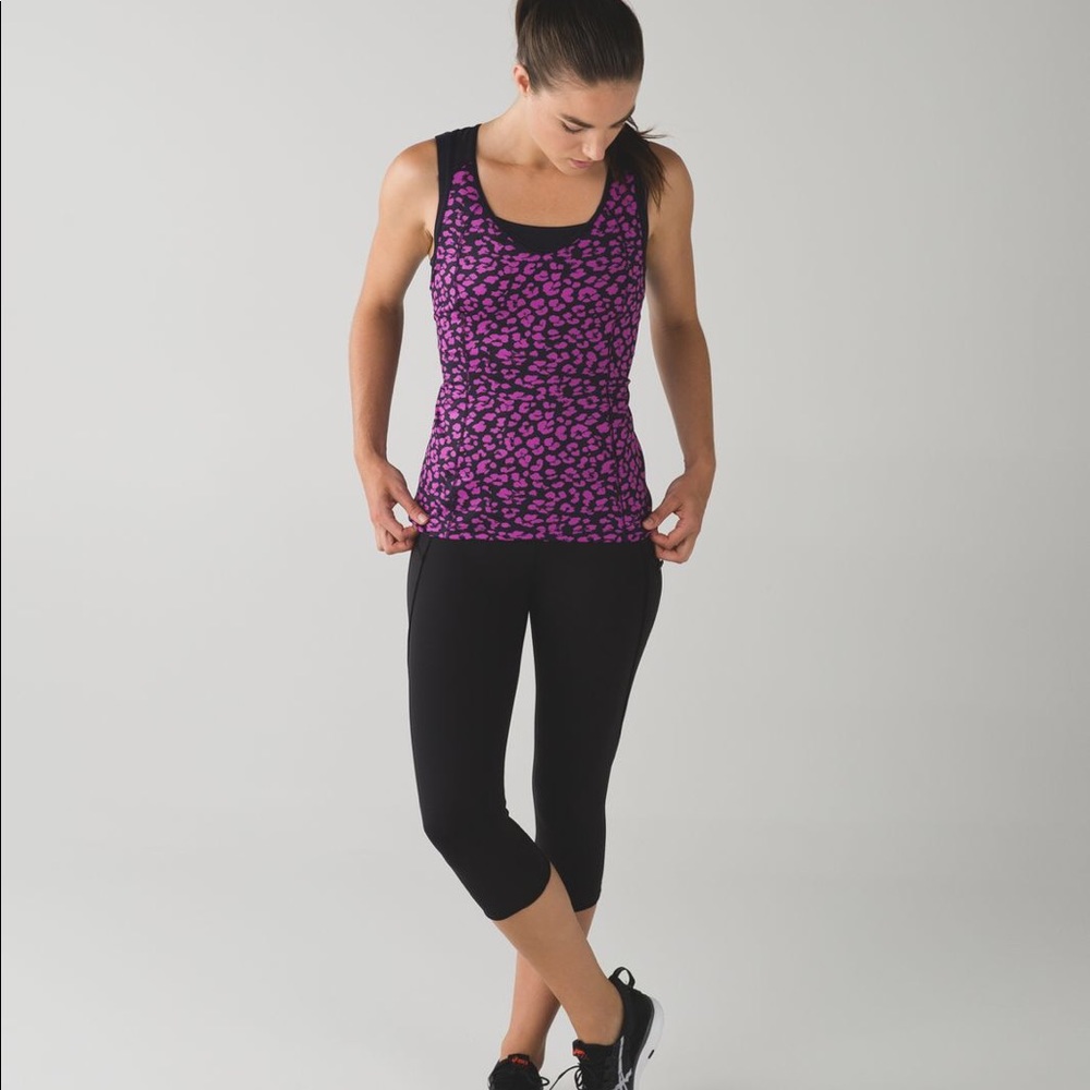 🆕 Lululemon SUPER Sports Tank Cheetah Size 4